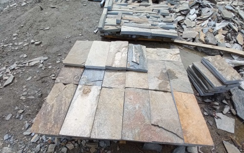 Плитка пилёная златолит Уральский для цоколя, отмостки купить в Республике Калмыкия