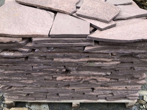 Плитняк лемезит бордовый для облицовки цоколя 20-25 мм  купить в Республике Калмыкия