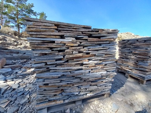 Плитняк златолит серебристый для фасада купить в Республике Калмыкия