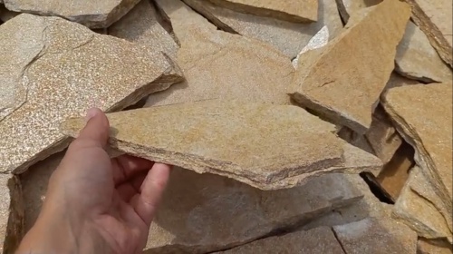 Плитняк златолит жёлтый для цоколя купить в Республике Калмыкия