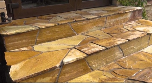 Плитняк златолит жёлтый золотистый для отмостки купить в Республике Калмыкия