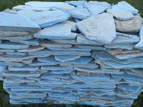 Плитняк златолит зелёный галтованный для цоколя купить в Республике Калмыкия